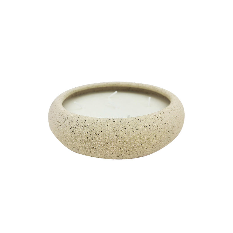 Vela Aromatizada Vanilla em Cerâmica Bege P