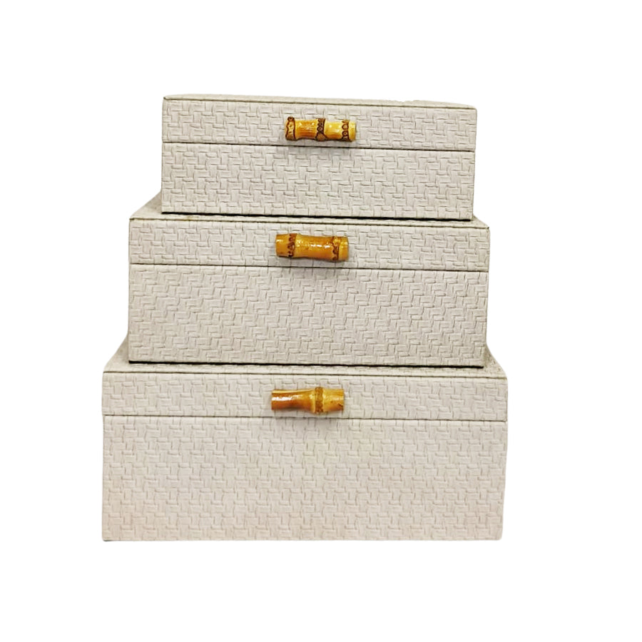 Caixas Off White Bambu G
