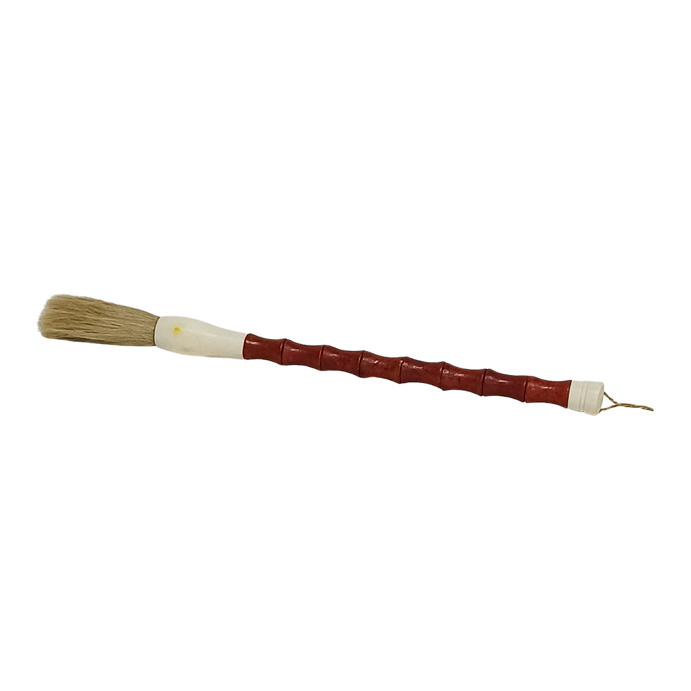 Pincel Decorativo Pedra Vermelho e Osso