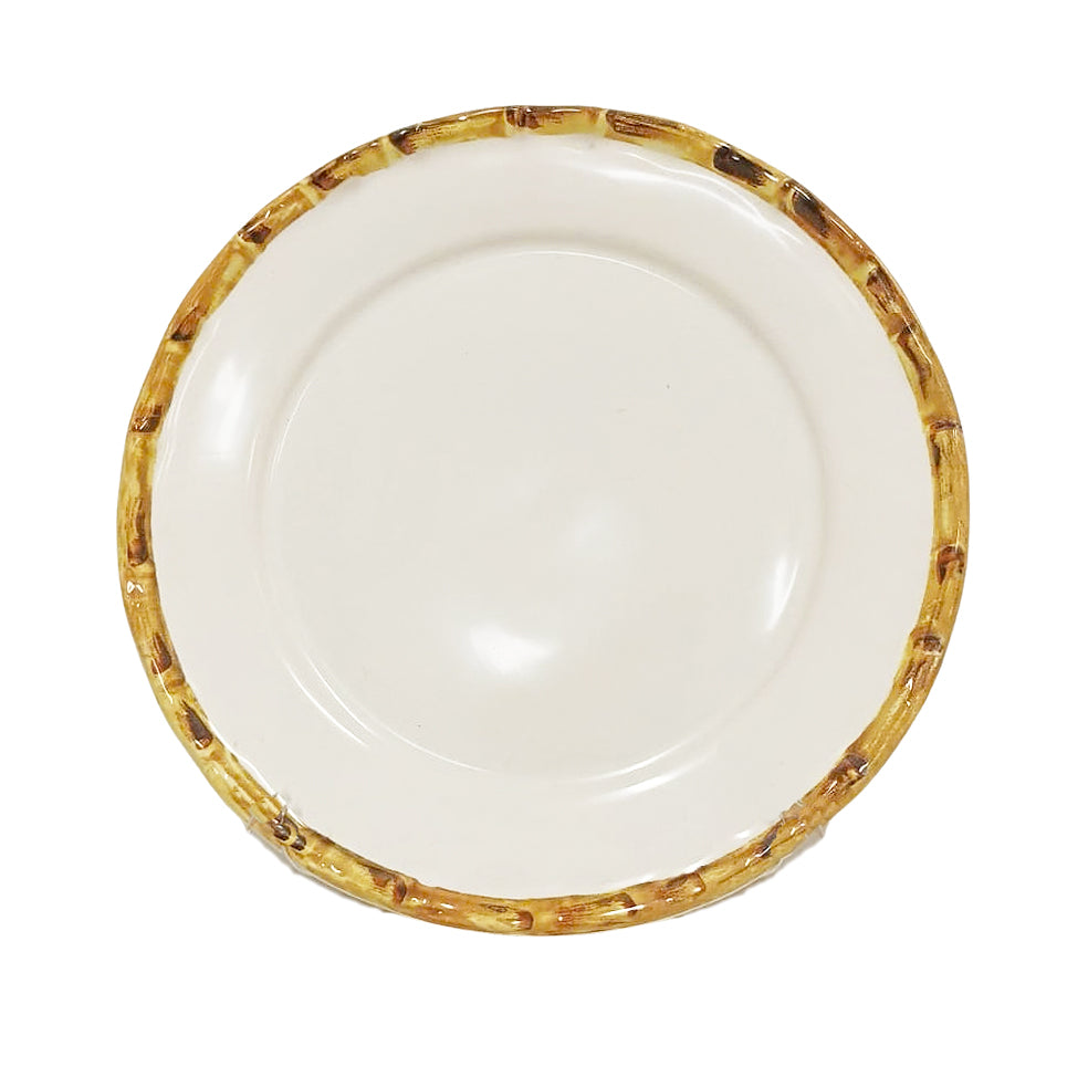Set 6 pratos rasos bambu flat natural