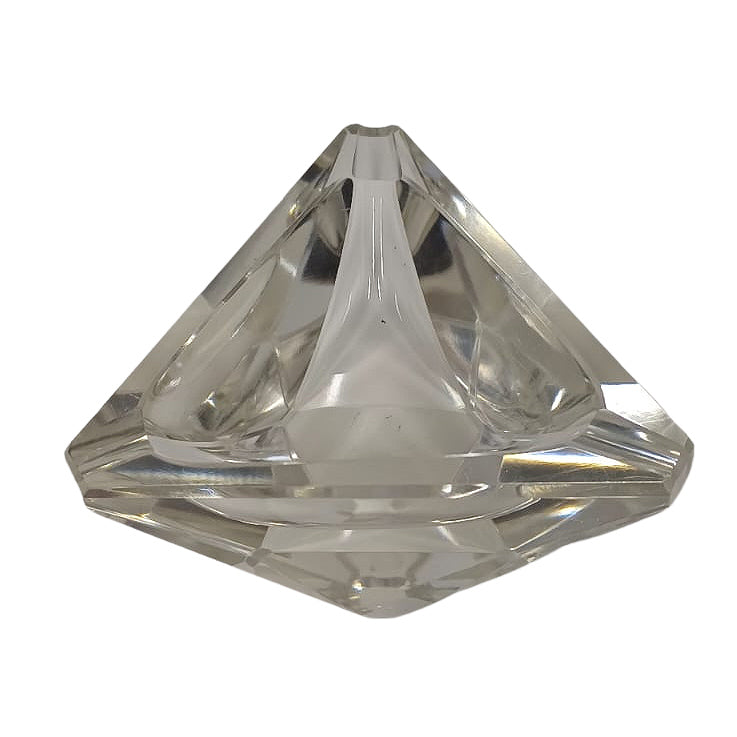 Cinzeiro Cristal Triangular Transparente