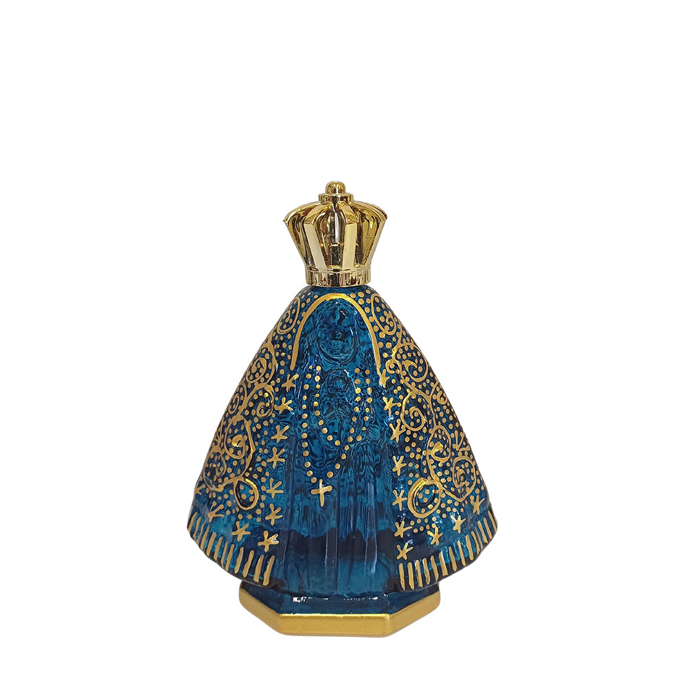 Nossa Senhora Aparecida Azul com dourado