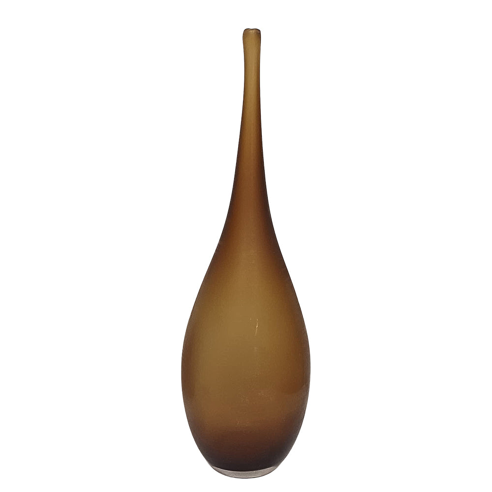 Vaso Vidro Marrom Fosco