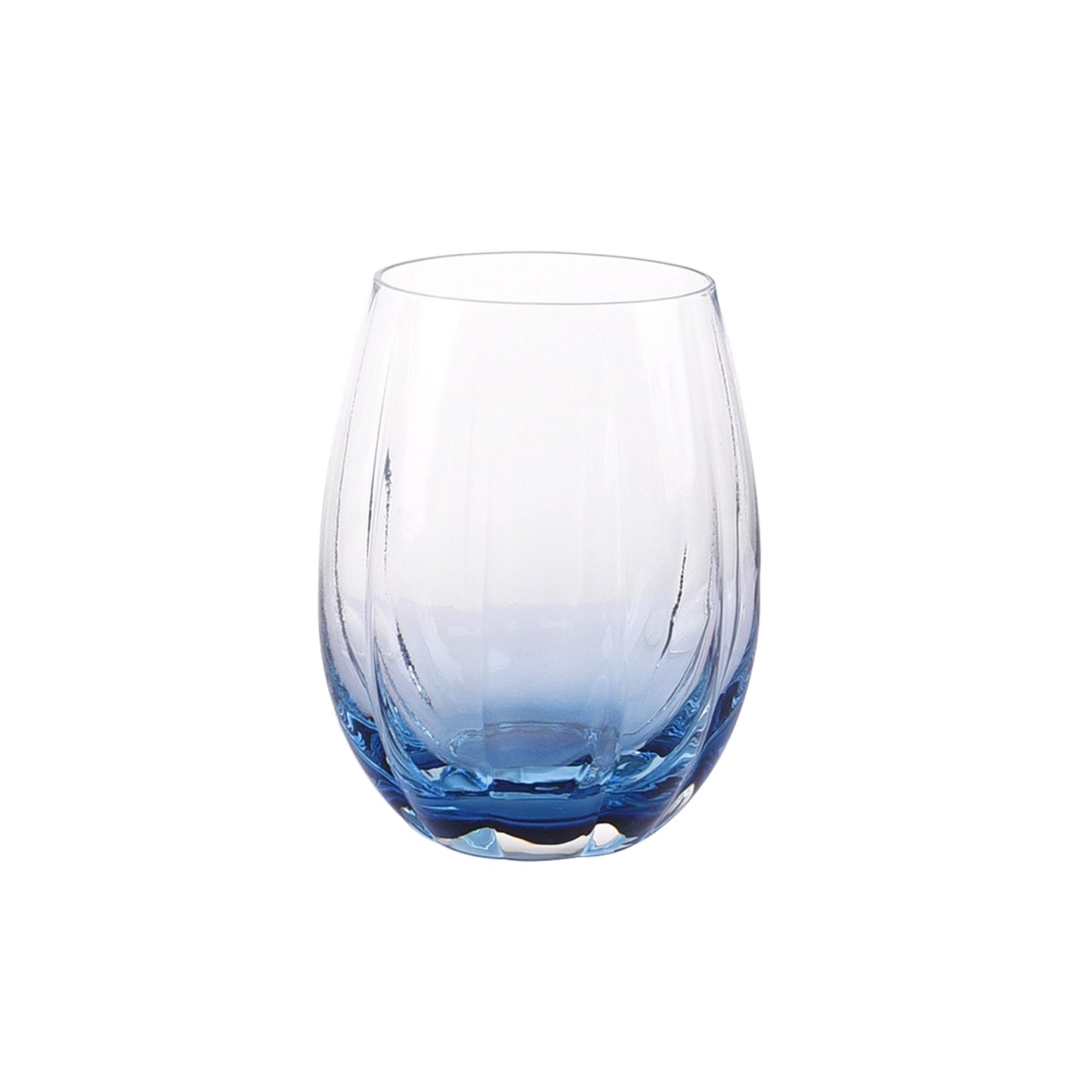 Conjunto de 6 Copos Transparente e Azul
