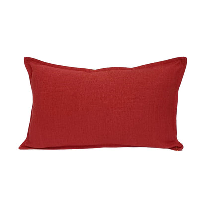 Almofada Retangular Pesponto Vermelho.