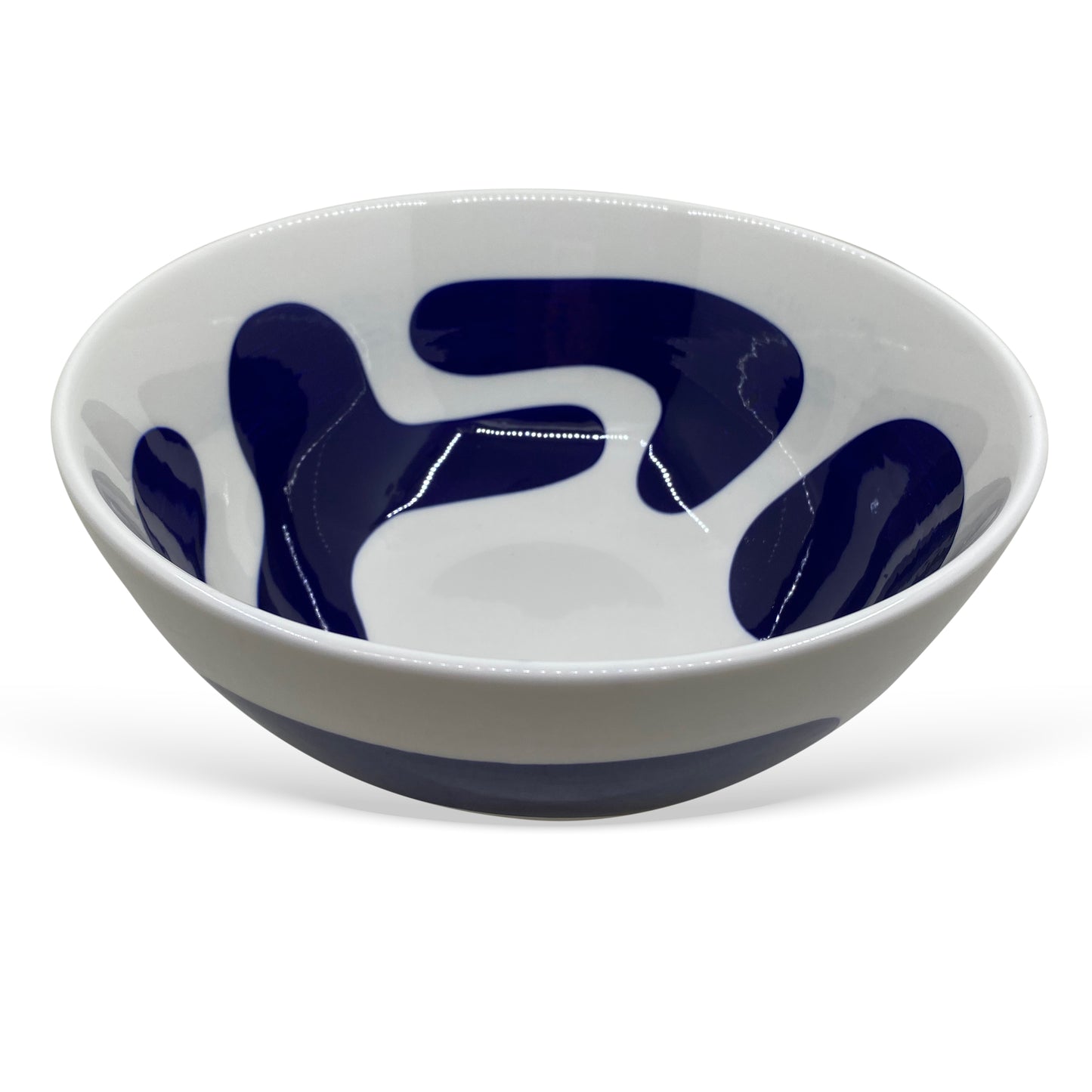 Bowl em Cerâmica Branco e Azul