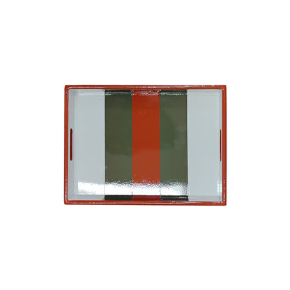 Bandeja Retangular Madeira Laqueada