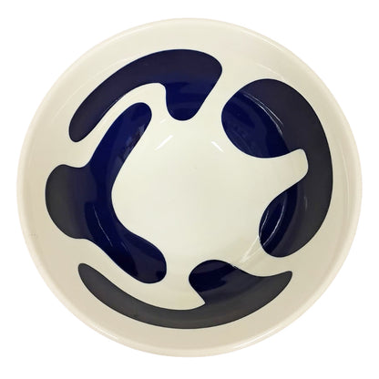 Bowl em Cerâmica Branco e Azul