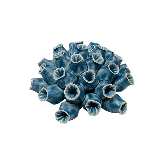Coral Decorativo em Cerâmica Azul