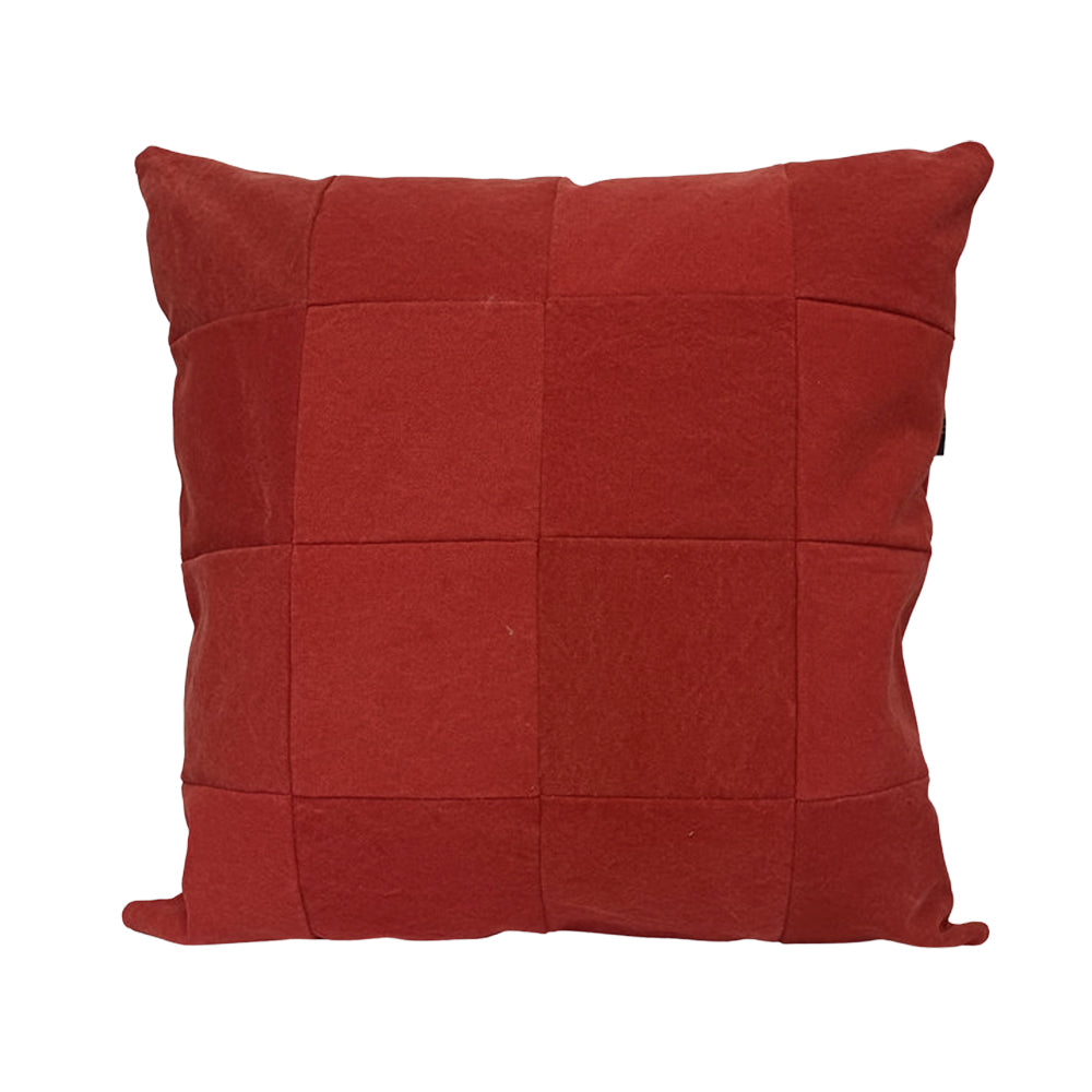 Almofada Patchwork Lona Vermelha