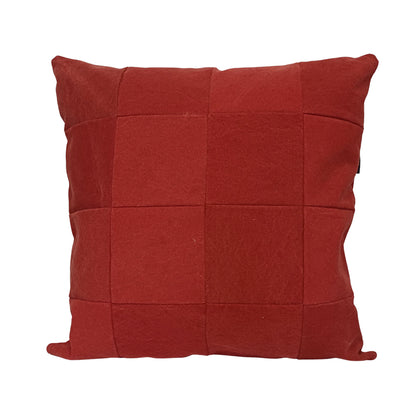 Almofada Patchwork Lona Vermelha