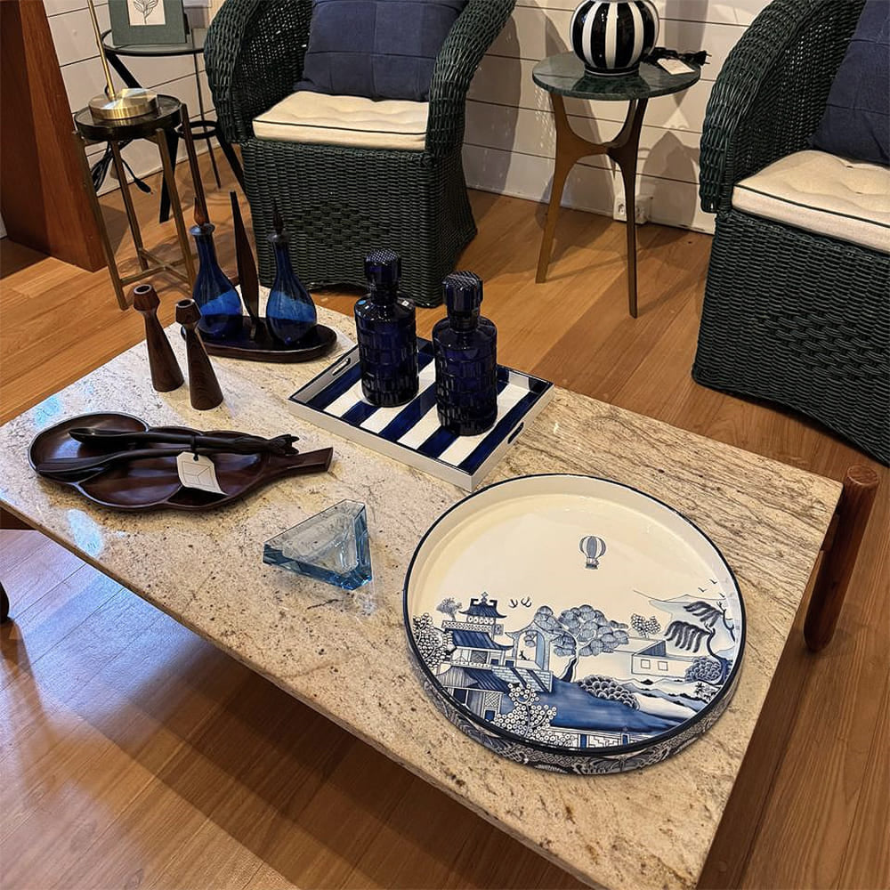 Prato Cerâmica Chinoiserie