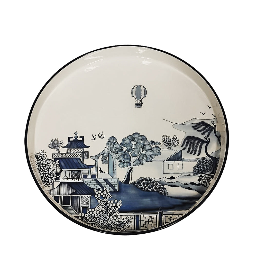 Prato Redondo Cerâmica Chinoiserie