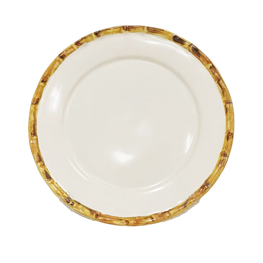 Set 6 pratos rasos bambu flat natural