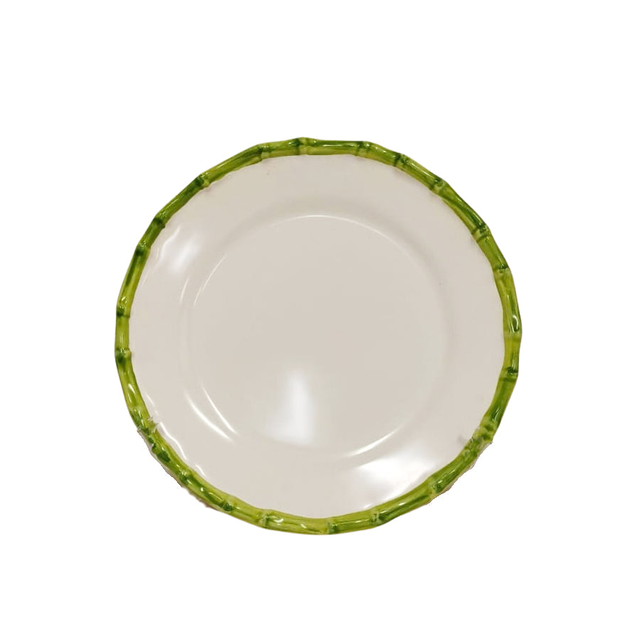 Set 6 pratos sobremesa bambu flat verde