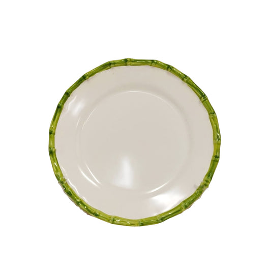 Set 6 pratos sobremesa bambu flat verde