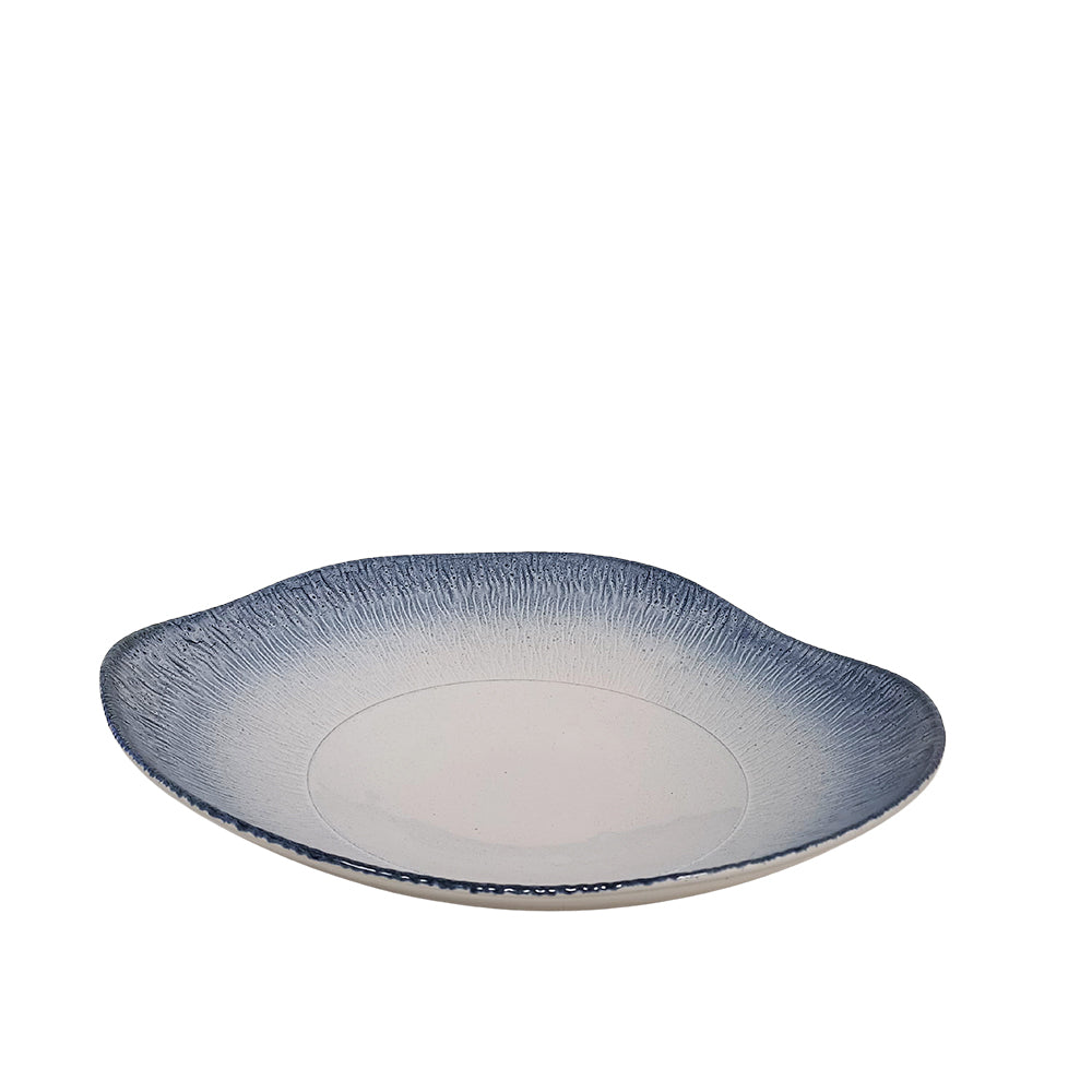 Saladeira  Porcelana Branco e Azul