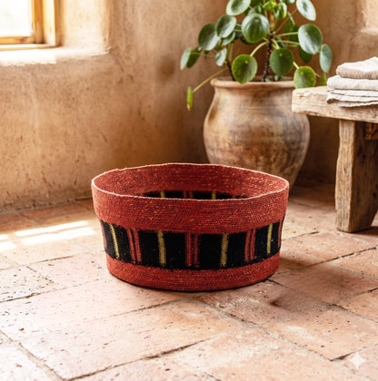 Cesto Palha Vermelho