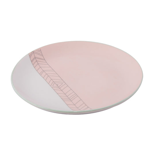 Prato Sobremesa Porcelana Half Rosa