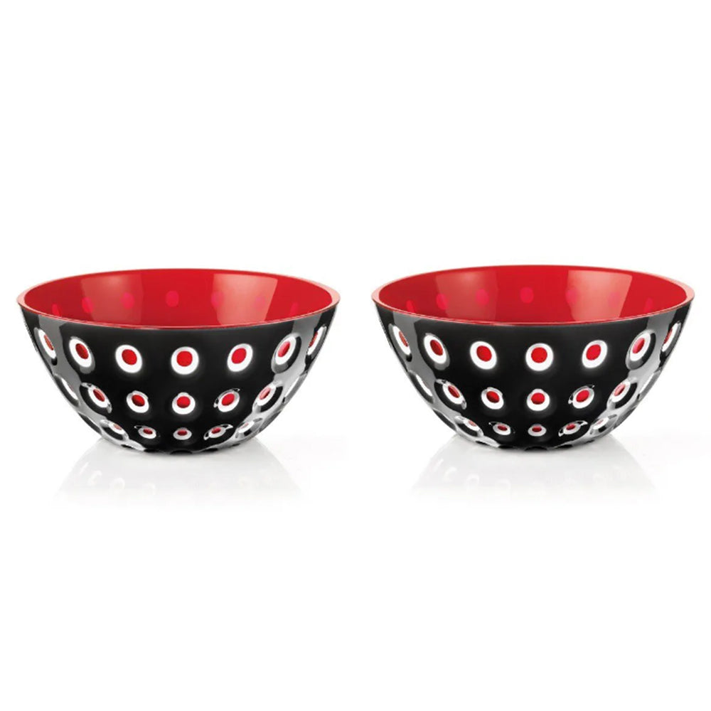 Conjunto 2 Bowls  Preto e Vermelho - Le Murrine - Guzzini