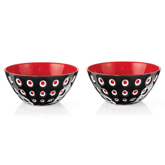 Conjunto 2 Bowls  Preto e Vermelho - Le Murrine - Guzzini