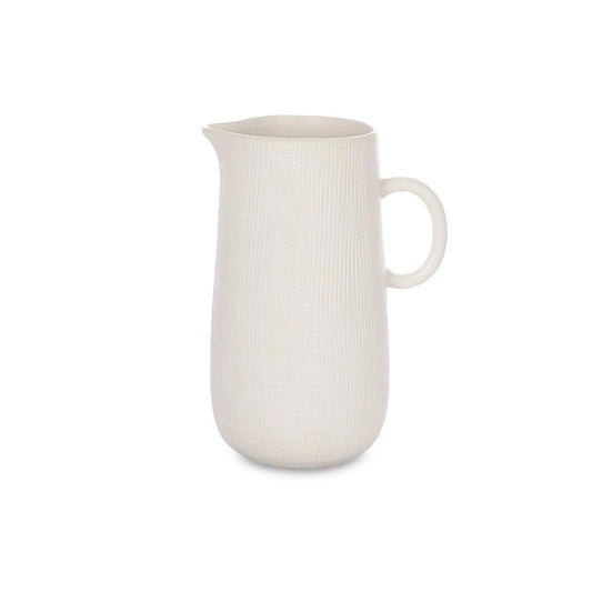 Jarra Decorativa Ceramica Branca Textura