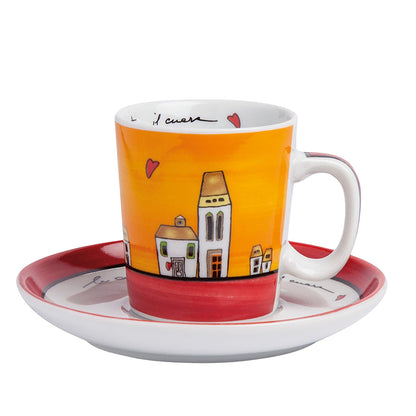 Set 2 Xicaras Casinha Vermelha