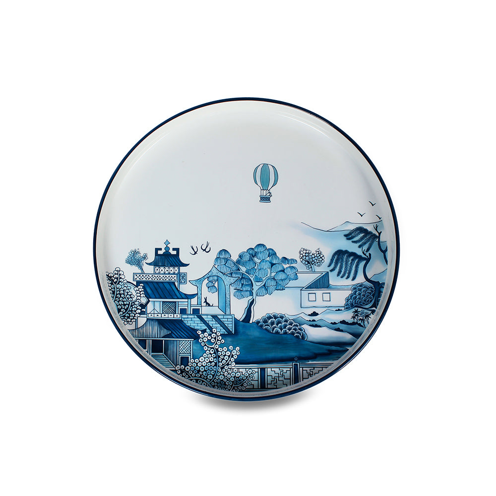 Prato Cerâmica Chinoiserie