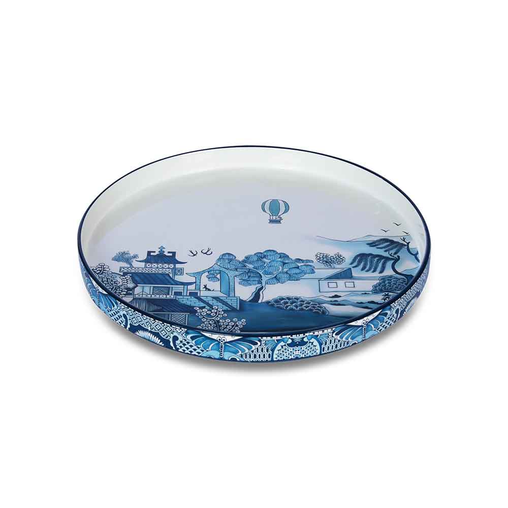 Prato Cerâmica Chinoiserie