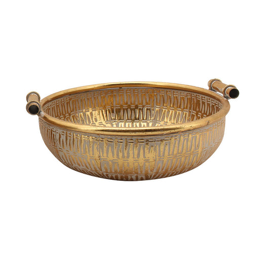 Cachepot em Metal Dourado P