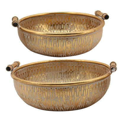 Cachepot em Metal Dourado P