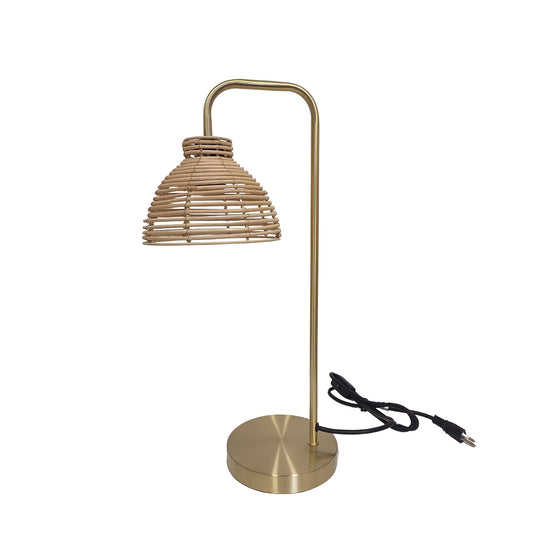 Luminária de Mesa com cúpula Palha