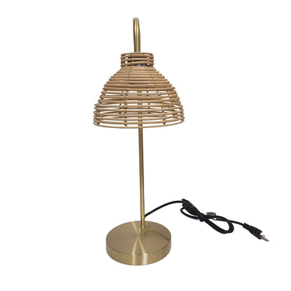 Luminária de Mesa com cúpula Palha