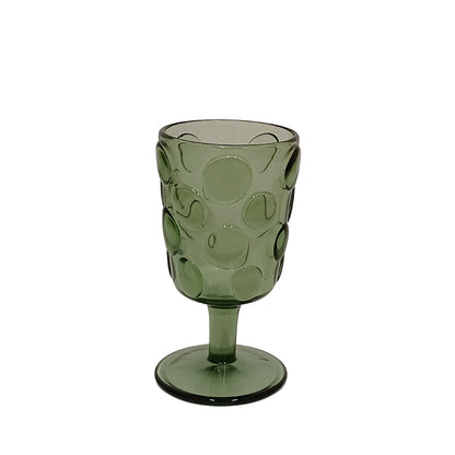 Conjunto de 6 Taças de Vidro Bolhas Verdes - 260 ml