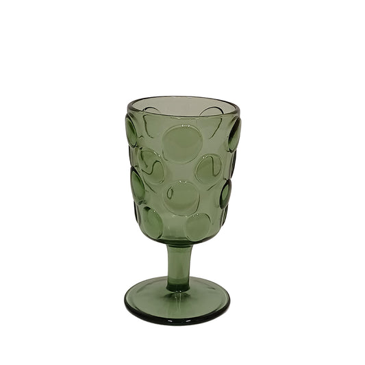 Conjunto de 6 Taças de Vidro Bolhas Verdes - 260 ml