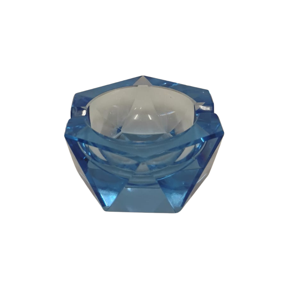 Mini Cinzeiro Sextavado Azul